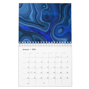 Blue Malachite Stone Unique Gemstone Geology Kalender