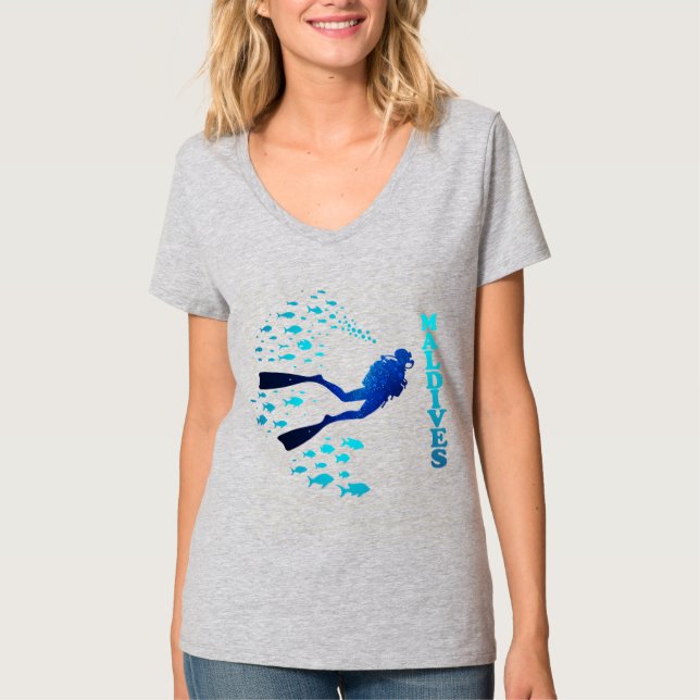 Blue Maldives T Shirt (Framsida)