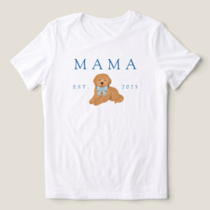 Blue Mama Golden Doodle Valp Födelsedag T Shirt