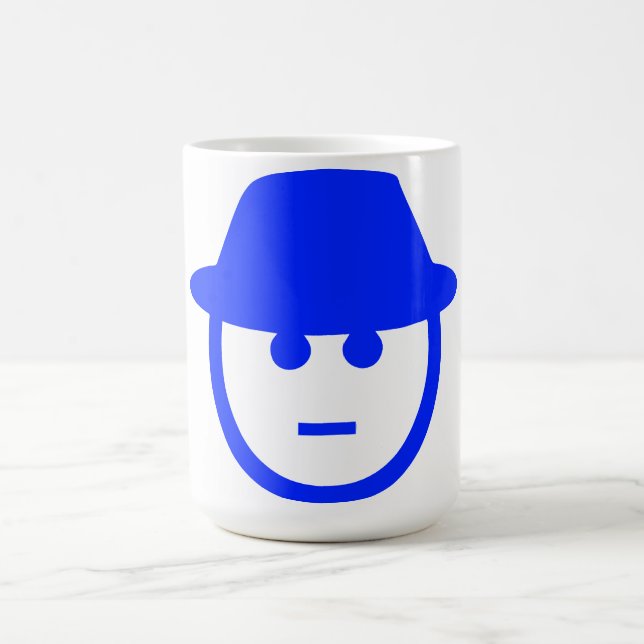 Blue Man Illustration Coffee Mugg (Center)