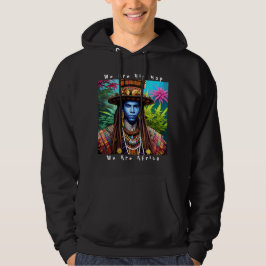 Blue Man med Majestic Dreadlocks Ull Hoodie