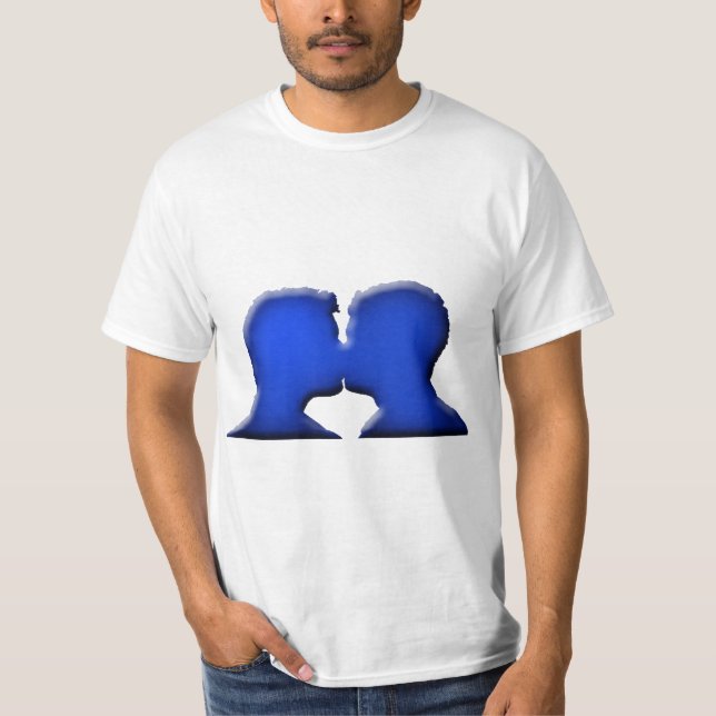Blue Manar Kissing Shirt T (Framsida)