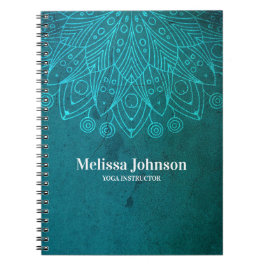 Blue Mandala Anpassningsbar Anteckningsbok