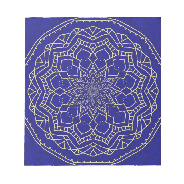 Blue Mandala Anteckningsblock (Framsida)