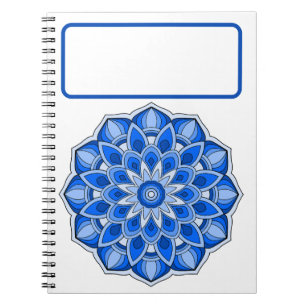 Blue mandala anteckningsbok