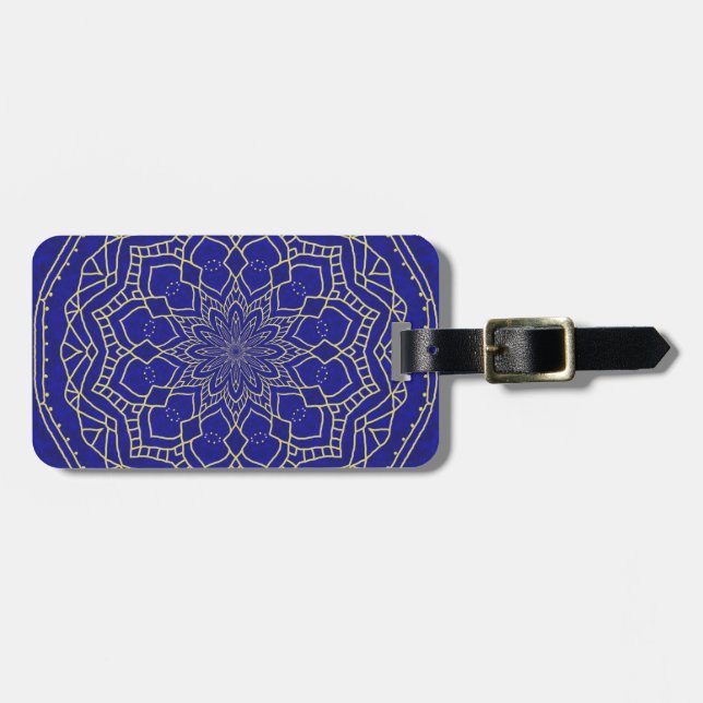 Blue Mandala Bagagebricka (Horisontell Framsida)