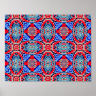 Blue mandala eart Thunder_Cove Poster