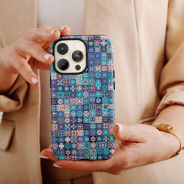 Blue Mandala Ethnic | iPhone 14 Fodral-Mate