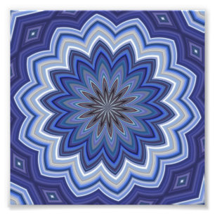 Blue Mandala Fototryck