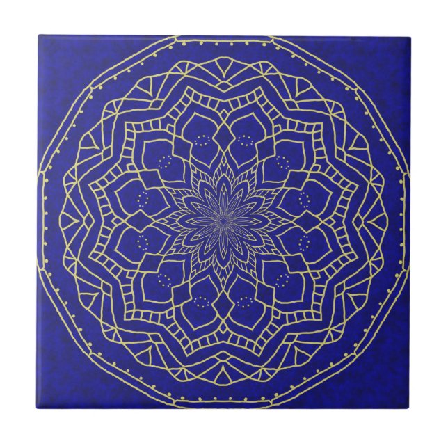 Blue Mandala Kakelplatta (Framsidan)