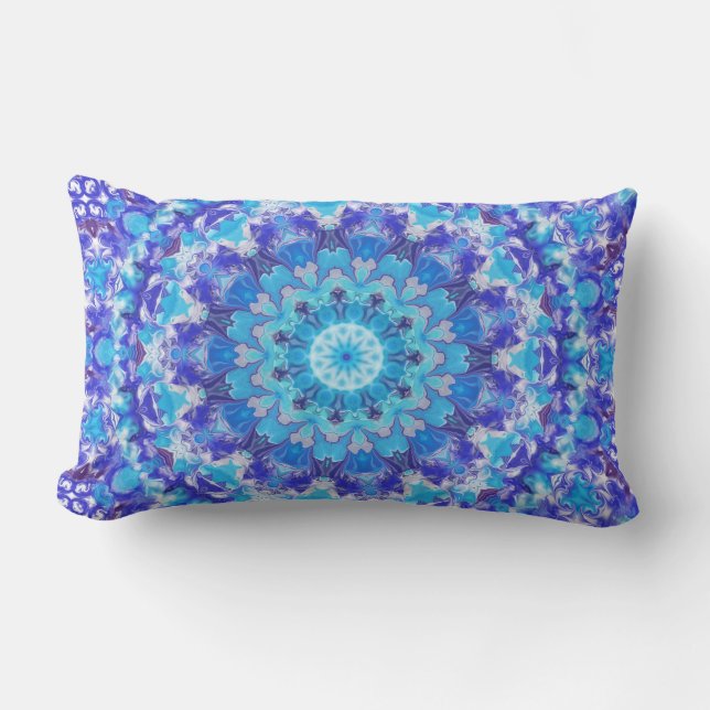 Blue Mandala Lumbar Pillow Lumbarkudde (Framsida)