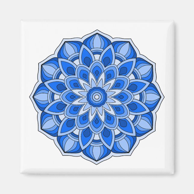 Blue Mandala Magnet (Framsidan)