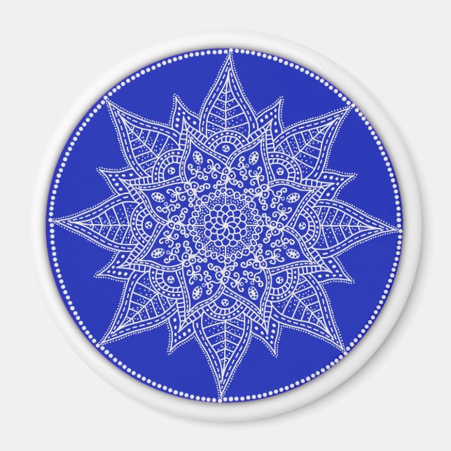 Blue Mandala Magnet (Framsidan)
