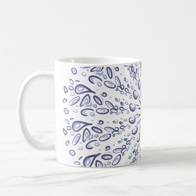 Blue mandala mönster kaffemugg (Vänster)