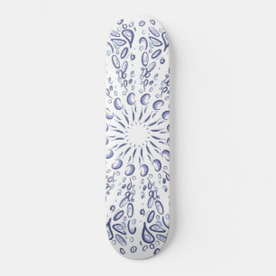 Blue mandala mönster mini skateboard bräda 18,5 cm