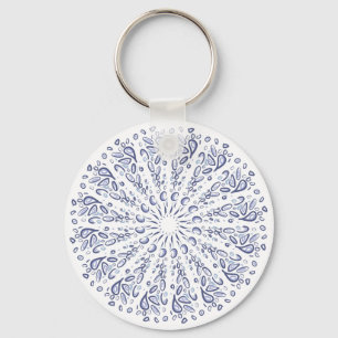 Blue mandala mönster nyckelring