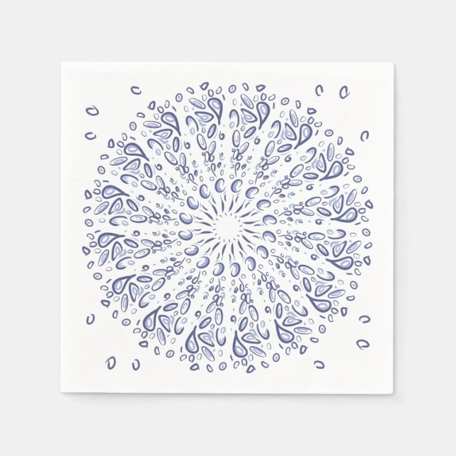 Blue mandala mönster pappersservett (Framsidan)