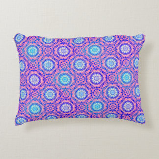 Blue Mandala Mönster Rosa Boho Travel och Prydnadskudde
