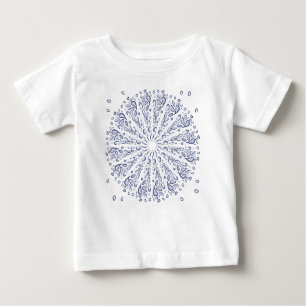 Blue mandala mönster t shirt