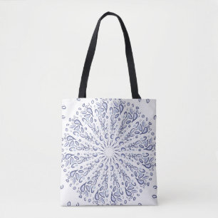 Blue mandala mönster tygkasse
