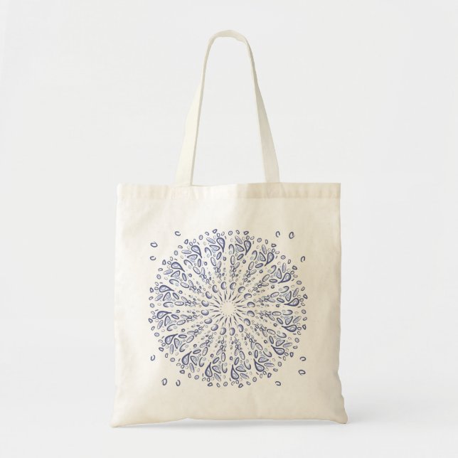 Blue mandala mönster tygkasse (Framsidan)