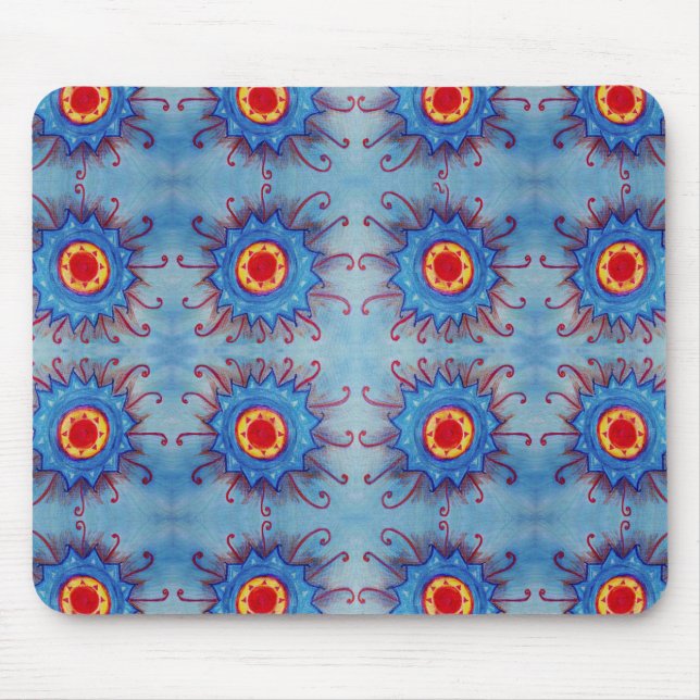 Blue mandala Mousepad Musmatta (Framsidan)