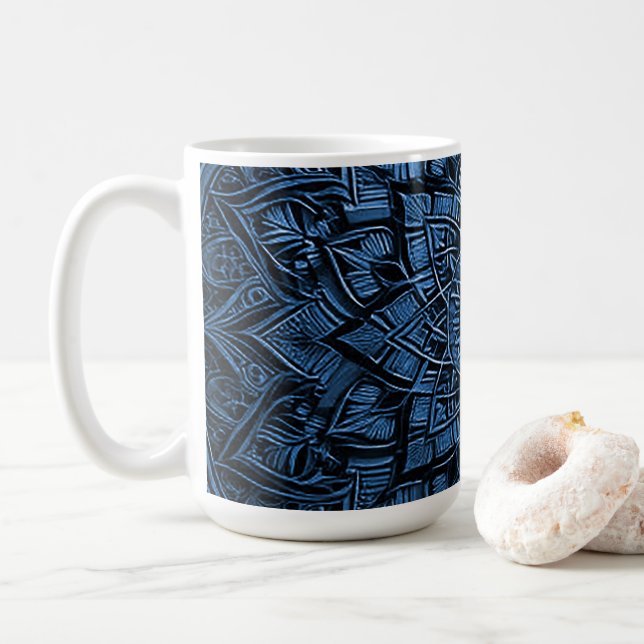Blue Mandala Mug Kaffemugg (Med munk)