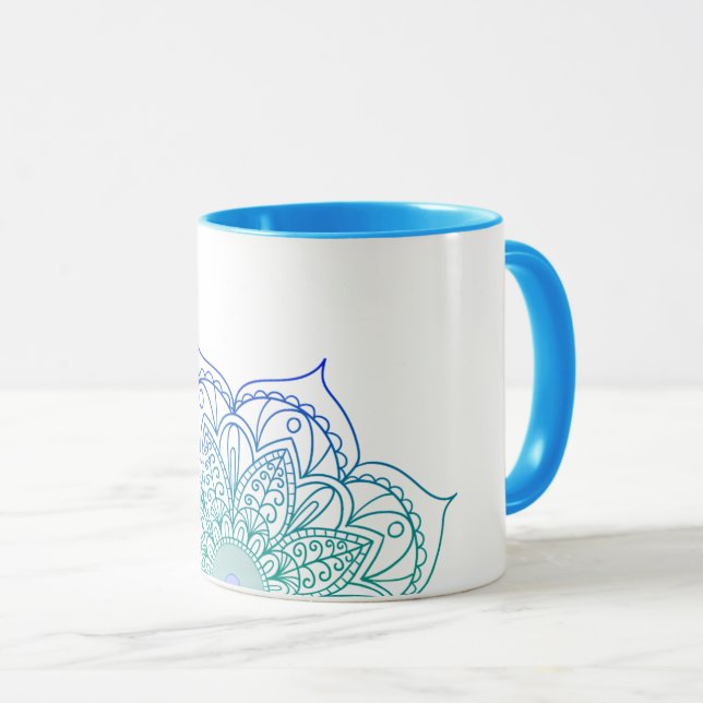 Blue mandala mugg (Framsida höger)