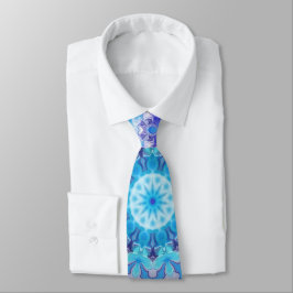 Blue Mandala Neck Tie Slips