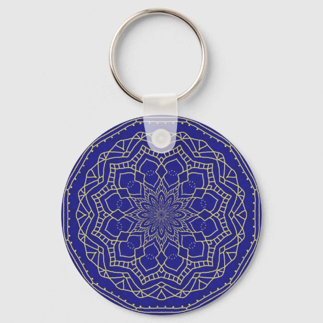 Blue Mandala Nyckelring (Framsida)