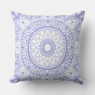 Blue mandala Pillow Kudde