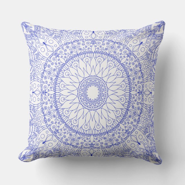 Blue mandala Pillow Kudde (Framsida)