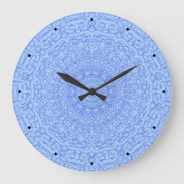 Blue mandala stor klocka