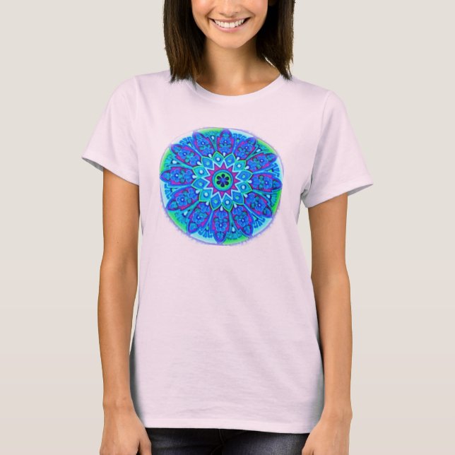 Blue Mandala T-Shirt (Framsida)
