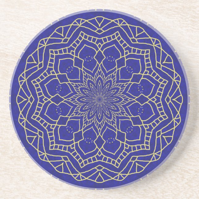 Blue Mandala Underlägg Sandsten (Framsidan)