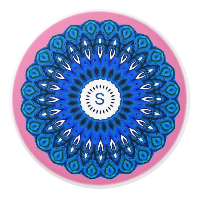 Blue Mandala vid Rosa med en första lådknapp Knopp (Framsidan)