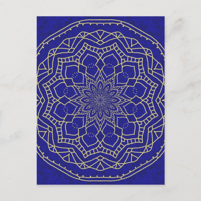 Blue Mandala Vykort (Framsida)