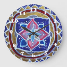 Blue Mandala Wall Clock