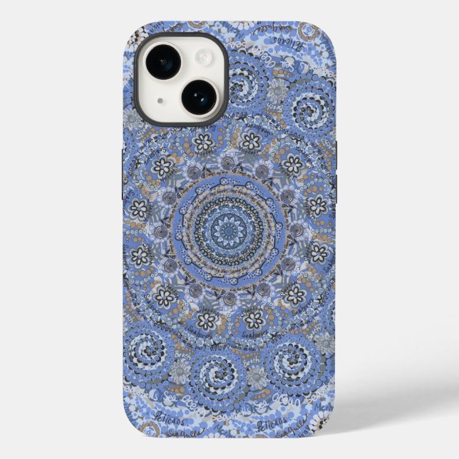 Blue Mandala with Beach Sea Life Ord (Baksida)