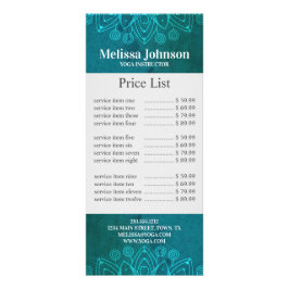 Blue Mandala Yoga Meditation Business Reklamkort