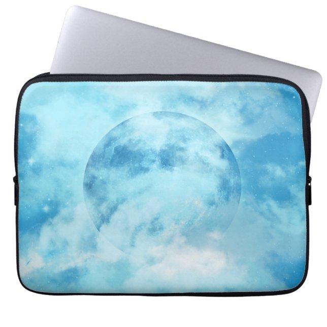 BLUE MÅNE ARTISTISTIK KVÄLL HIMLAR LAPTOP FODRAL (Framsidan)