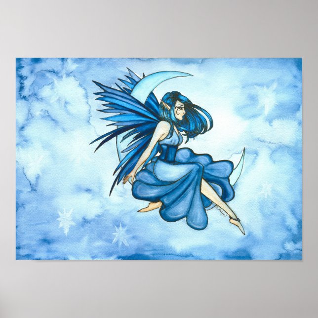 Blue Måne Fairy Poster (Framsidan)