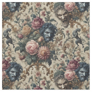 Blue Måne Grimoire - Gothic Classic Tile Tyg