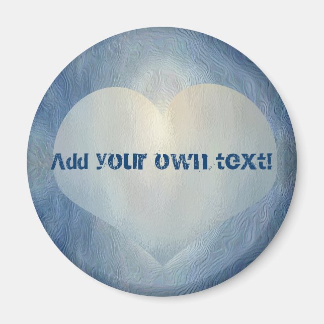 Blue måne hjärta magnet (Framsidan)