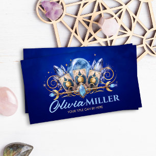 Blue Måne Magic - Oracle Cards, Boll och Crystals Visitkort