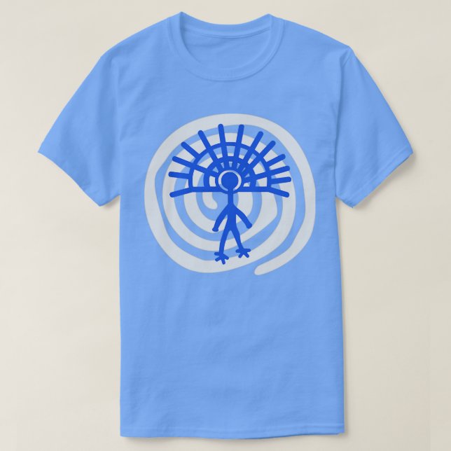 Blue Måne Man T Shirt (Design framsida)