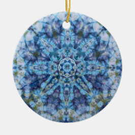 Blue Måne Mandala Julgransprydnad Keramik