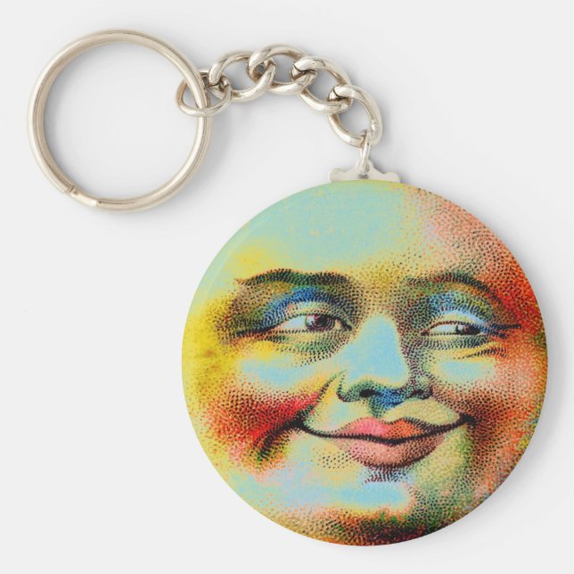 Blue Måne Nyckelring (Framsidan)