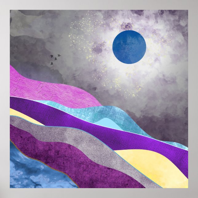 Blue Måne Poster (Framsidan)