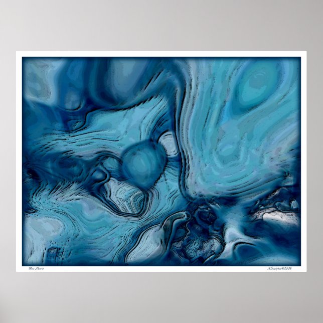 Blue Måne Poster (Framsidan)